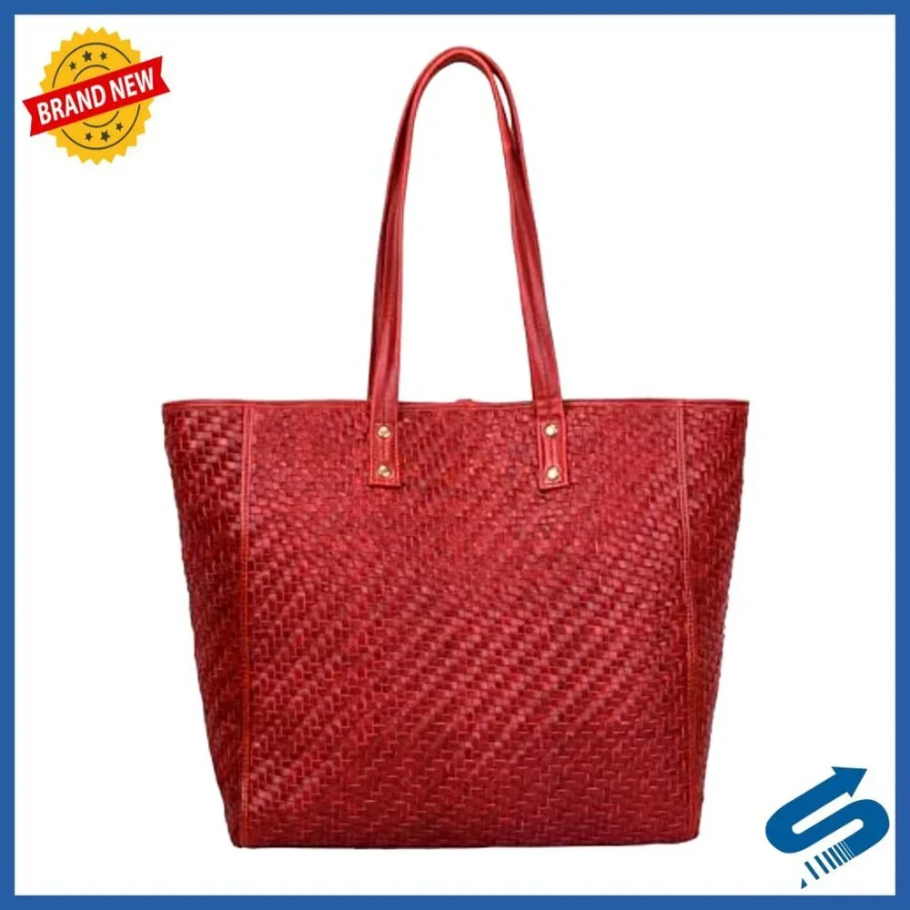 Leather Tote Bag Vintage Chic Elegant Top Handle Shoulder Bag Large Capacity